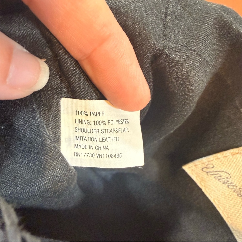 Universal Thread Black/Brown Straw Flap Knotted C… - image 7